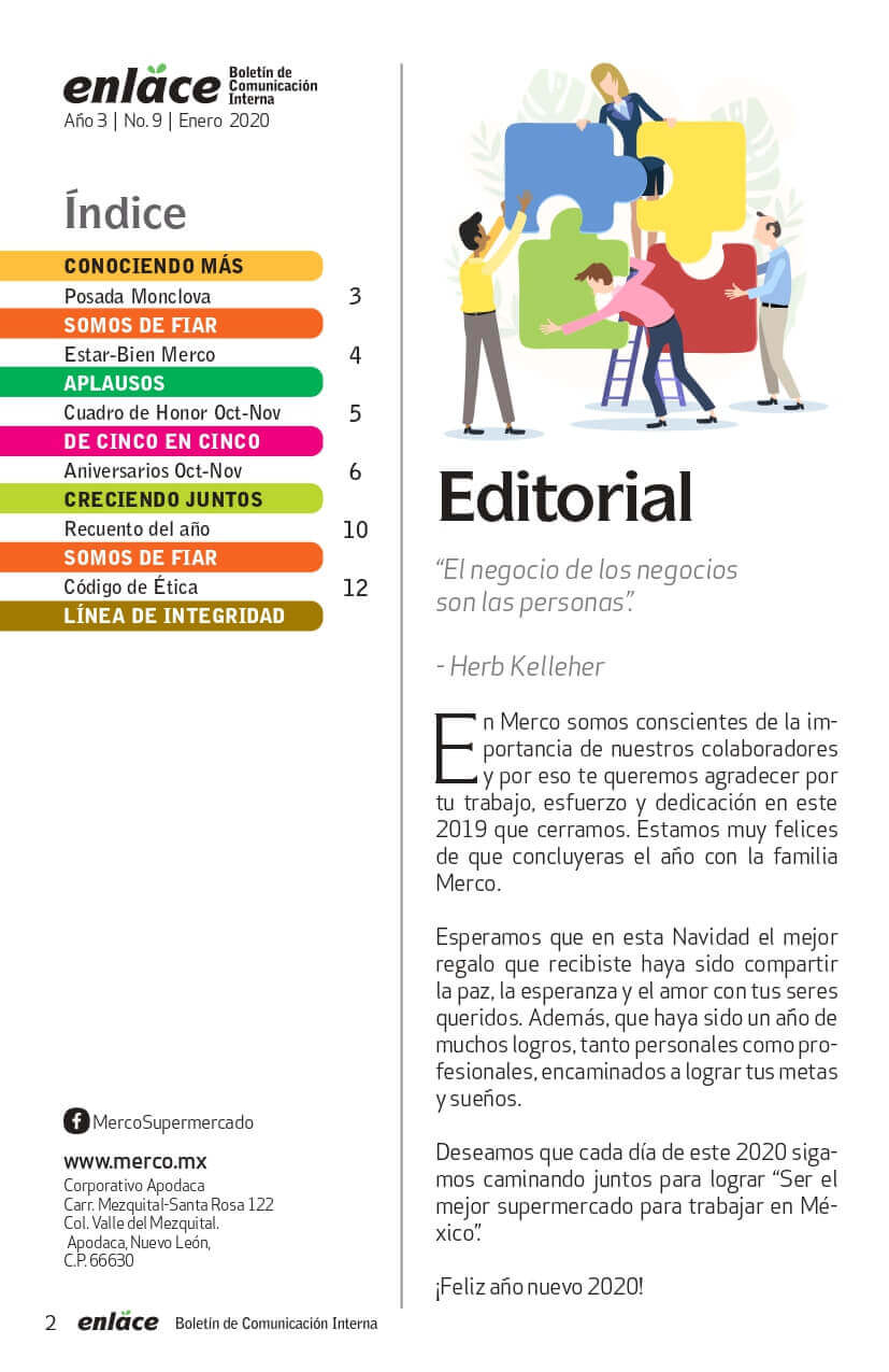 Editorial Merco. Enlace. Armando un rompecabezas. Colores