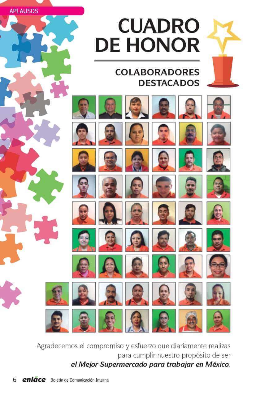 Cuadro de honor Merco Colaboradores destacados.
