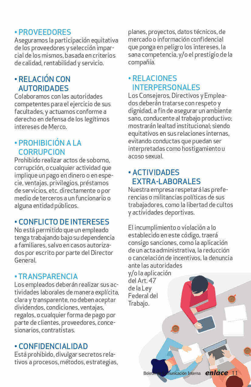 Proveedores. Relación con autoridades. Prohibida la corrupción. Conflicto de interes. Transparencia. Confidencialidad.